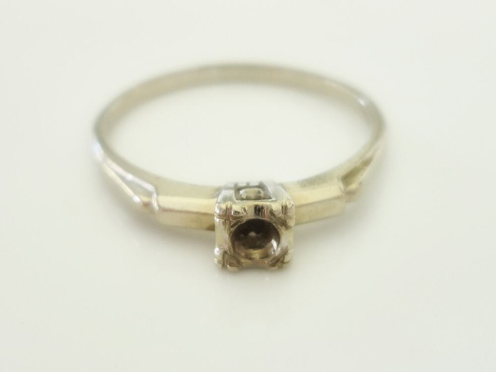 Vintage 14KT White Gold Kaynar Designer Ring Band Project